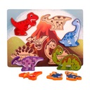 Drevené Montessori puzzle, kognitívny dinosaurus v ranom detstve Typ nešpecifikovaný