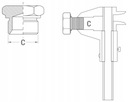 Шланговый ниппель 13 мм с внешней резьбой 1/4 RECTUS