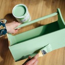 Меловая краска светло-зеленого цвета для ремонта и декорирования деревянной мебели, 1000 мл.