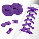 Шнурки эластичные без завязок на магнитных застежках, фиолетовые, 100 см.
