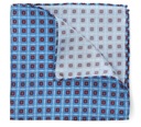 Мужской синий нагрудный платок Lancerto с узором M.653