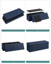 Box ČALÚNENÁ sedačka s úložným priestorom 110cm PUFA prešívaná modrá Hĺbka nábytku 38 cm