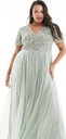 ПЛАТЬЕ МАКСИ MAYA PLUS SAGE С ПАЙЕТКАМИ (48)