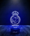 Ночник с именем Real Madrid Club 3D LED Ваше имя в подарок
