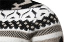 Nový pánsky sveter s imitáciou noriek, mäkký a pohodlný Dominujúca farba čierna