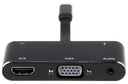 ADAPTER USB C HDMI VGA USB 3.0+PD HUB 5w1 MacBook