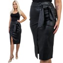 D452 ЮБКА из эко-кожи с бантом, размер 50.