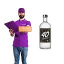 ЕТИКЕТКИ НА АЛКОГОЛЬ пляшка ПРИКРАСИ НА 40 ДЕНЬ НАРОДЖЕННЯ чорні Х5 замовити в Україні