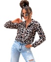 МОДНАЯ ЖЕНСКАЯ ЛЕОПЕРОВАЯ РУБАШКА НА ПУГОВИЦАХ, размер и цвет