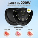 UV lampa na gélové nechty s výkonom 220W, UV lampa na nechty LKE Napájanie sieťové