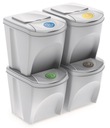 Набор из 4х БИН-КОНТЕЙНЕРОВ для сортировки мусора, 4х20л