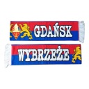 GKS WYBRZEZE GDAŃSK ПЛЕТЕННЫЙ ШАРФ SPEEDMAN FAN