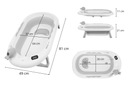 Складная детская ванночка OLA, ЖК-ТЕРМОМЕТР, подушка, БОЛЬШАЯ ванна