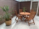 Sada záhradného nábytku skladací okrúhly stôl Bradford na terasu 4 os záhrada EAN (GTIN) 5907534718607