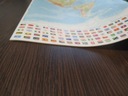 Защитный коврик для стола карта мира 105см на 50см