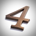 НОМЕР ДОМА, НОМЕРА ДОМА, АНТИЧНЫЕ КОРИЧНЕВЫЕ БУКВЫ