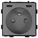 Modul Zásuvka s Bolcem Šedá +USB nabíječka C+C 20W pro Rámečky MIUUN