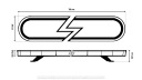 БАЛКА ПОПЕРЕДЖУВАЛЬНА LED (СВІТЛОДІОД) R65 R10 BLK0040  фото 11