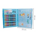 Художественный набор для рисования 208 деталей, синий чемодан, детская раскраска