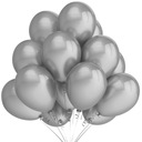 Balony Metaliczne Srebro Ślub Urodziny Duże 25szt