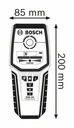 BOSCH DETEKTOR GMS 120 PROFESSIONAL Zasilanie baterie
