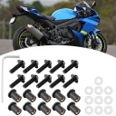 KIT MONITORING WINDBREAKERS DO MOTORCYCLES 10 VNT BOLTS NUTS GASKETS BLACK  photo 14