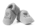 Серые детские туфли с вышивкой МАМА ТАТА 0-6м.