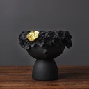 Girl Head Vase Home Kvetináč Vázy Nordic Black Druh rastliny Iný