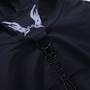 Módny pulóver s kapucňou s kovovou retiazkou Kolekcia Punk Rave Festival Streetwear