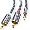 КАБЕЛЬ АУДИОКАБЕЛЬ HQ 2x RCA MINI JACK 3,5 ММ STEREO GOLD HD 3M