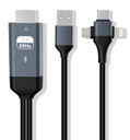 КАБЕЛЬ micro USB C Lightning — адаптер HDMI 2M MHL