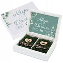 PUDEŁKO NA OBRĄCZKI ŚLUB NAPIS MECH ZIELONE Z2