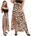 Женская леопардовая длинная юбка-макси с разрезом, модная воздушная MORAJ XL