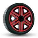 4 колпака Universal Action Doublecolor красно-черного цвета для 15-дюймовых автомобильных колес