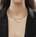 Золотое ожерелье знаменитостей. Женское позолоченное 18-каратное ожерелье из хирургической стали 316L в стиле бохо.
