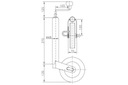 Опорное колесо с зажимом для прицепа LB 48 Unitrailer