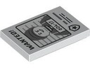 LEGO Nyomtatás 1db Wanted Keresett Csempe 2x3 26603pb388