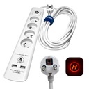 Удлинительный кабель зарядного устройства USB2.1A, 1,5 м, перегрузка