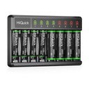 Интеллектуальное зарядное устройство HiQuick 8 с батареями AA и AAA.