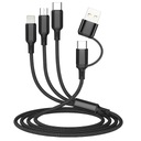 КАБЕЛЬ USB/USB-C 3В1 MICRO USB TYPE-C КАБЕЛЬ ДЛЯ ОСВЕЩЕНИЯ IPHONE 1,2М