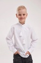 Koszula haftowana wyszywanka chłopięca biała na białym 122