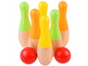 Разноцветный ДЕРЕВЯННЫЙ БОУЛИНГ для детей с шариками SP0668