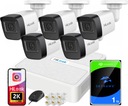 Набор мониторинга из 5 камер 4MPX 2K+ HILOK By Hikvision Poe Recorder