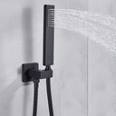 Черный смеситель для ванны скрытого монтажа Waterfall - Qvadro BK Waterfall