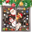 РОЖДЕСТВЕНСКИЕ НАКЛЕЙКИ НА ОКОННОЕ СТЕКЛО РОЖДЕСТВЕНСКИЕ УКРАШЕНИЯ СНЕЖИНКИ ПОДАРОК ​​САНТА-КЛАУСУ