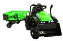 Детский трактор на аккумуляторе, прицеп с дистанционным управлением TRAK-SX-2-GREEN