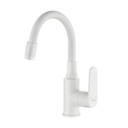 DIMA РАКОВИНА FATTER С ГИБКИМ ИЗЛИКОМ, БЕЛАЯ