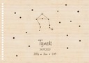 ALBUM METRYCZKA ZNAK ZODIAKU drewniany grawer