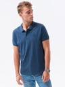 Мужская рубашка-поло, трикотаж, синего цвета. В13 С1374М
