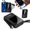 POWER BANK 10000 мАч USB/USB-C QC PD ВСТРОЕННЫЙ КАБЕЛЬ Цифровой дисплей ПОРТАТИВНЫЙ